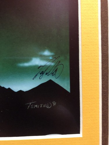 Jerry Rice Autographed 11x14 Terry Smith Print Triple Matte Professional Frame