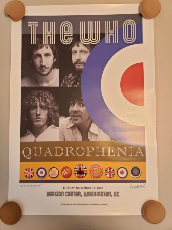 The Who Quadrophenia Tour Poster, signed by artist
