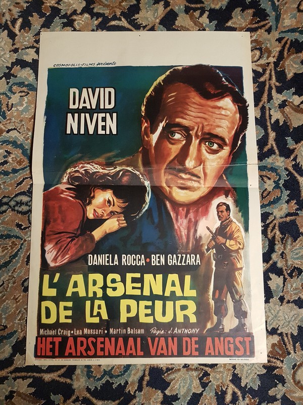Affiche Belge 35x55 L'Arsenal De La Peur David Niven Lea Massari Ben Gazzara