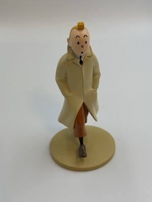 Moulinsart Tintin En Trench Coat French Collectable Figure Tin Tin Figurine