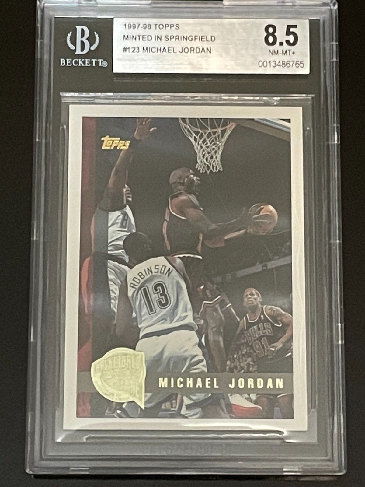 1997-98 Topps MICHAEL JORDAN #123 Minted in Springfield Gold