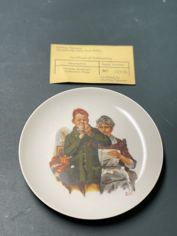 NORMAN ROCKWELL  COLLECTORS PLATE WITH  CERTIFICATION OF AUTHENTICITY