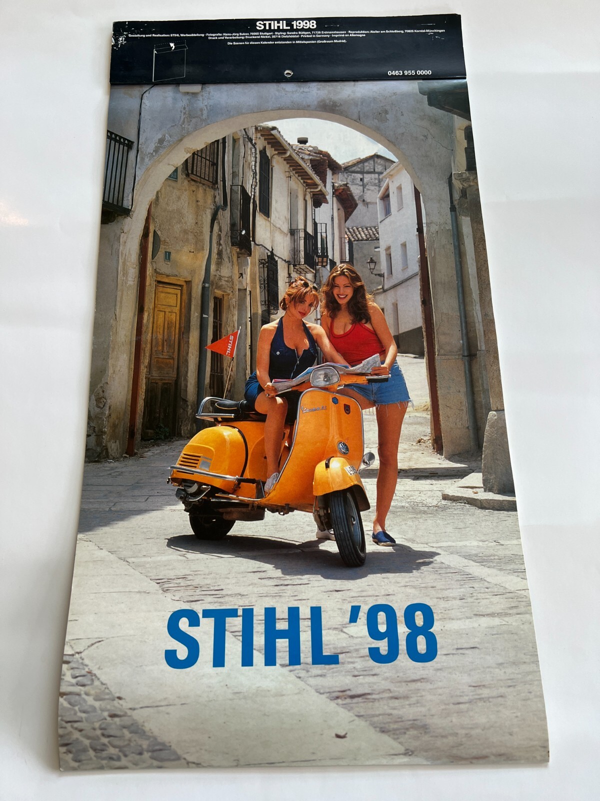 Vintage 1998 Stihl wall calendar, 22 in x 12 in, great
