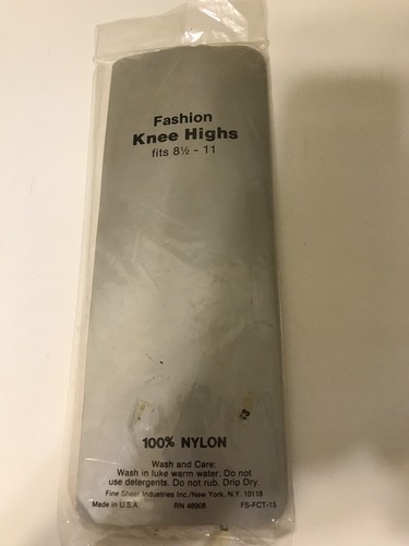 Women’s Fine Sheer Brand Nylon Fashion Knee High Stockings New Size 8.5-11