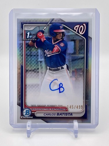 🔥 2024 BOWMAN CHROME CARLOS BATISTA CHROME REFRACTOR AUTO