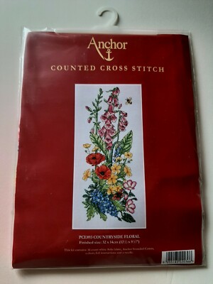 ''COUNTRYSIDE FLORAL-  cross stitch kit  BY ANCHOR - NEW and BEAUTIFUL