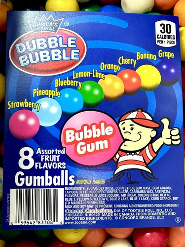 Double Bubble 0.5 Inch mini Gumballs Bulk Candy 1LB 2LB 3LB 5LB Assorted Flavors