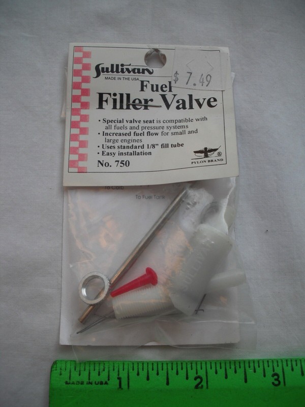 Sullivan 750, Fuel Filler Valve, 1/8" Fill Tube, RC R/C Plan