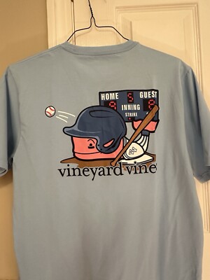 Vineyard Vines Men's Baseball Whale Blue S/S Pocket XL T-Shirt NWT