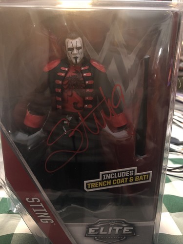 sting signed wwe elite figure | eBay