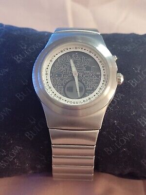 Fossil Big Tic BG-1092 Silver-Tone Watch Unisex Fresh Fossil Big Tic BG-1092 Silver-Tone Watch Unisex Fresh