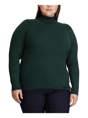 

Женский зеленый приталенный топ с длинным рукавом для работы RALPH LAUREN Plus