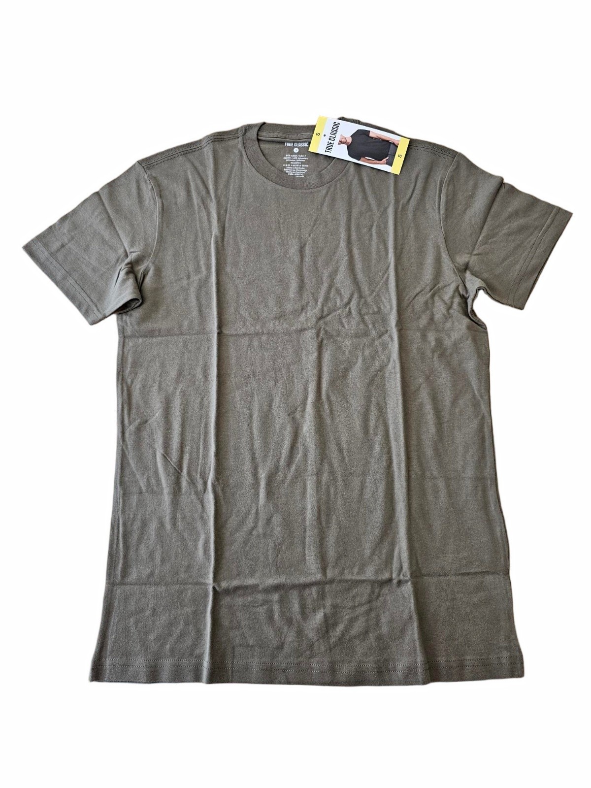 True Classic Men's Crew Neck Short Sleeve Tee Shirt T-Shirt Green SM / SMALL