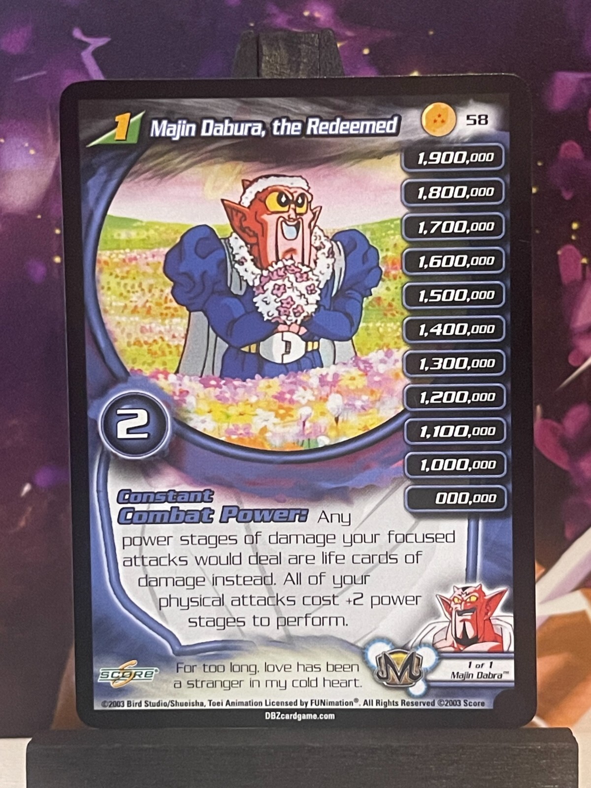 Dragon Ball Z CCG Majin Dabura the Redeemed LV1 58 Kid Buu