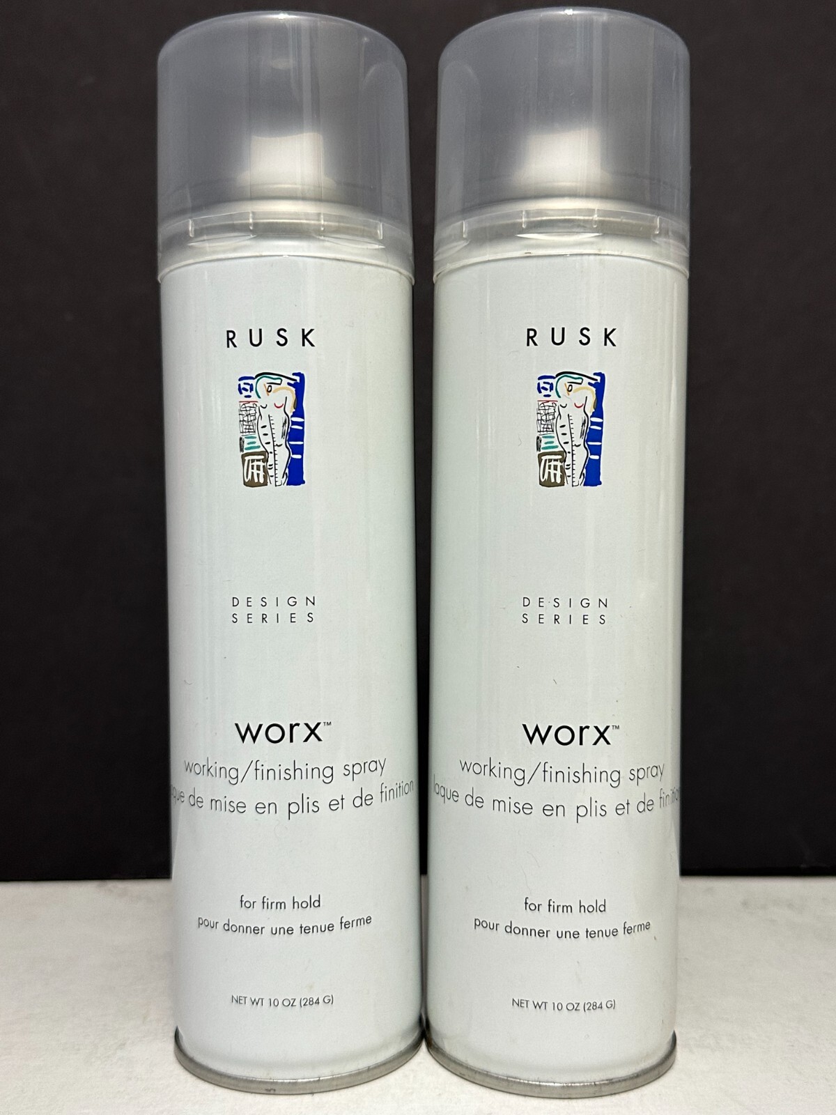 Rusk Design Series Worx Working/Finishing Spray For Firm Hold -2 Pack/10 OZ Each