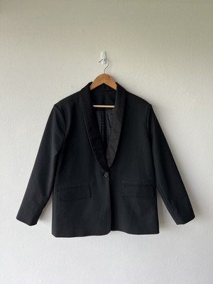 new Ksubi womens black blazer s 8 small jacket top shirt coat tailored tuxedo
