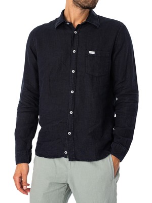 

Мужская льняная рубашка Lois Jeans Lucas, синяя, Синий, LUCAS-SHIRT