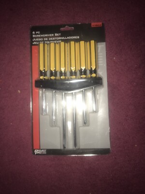 Project Pro 6 pc Screwdriver Set with Storage Rack - 3 Slotted & 3 Phillips