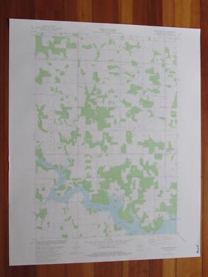 Marathon SW Wisconsin 1982 Original Vintage USGS Topo Map