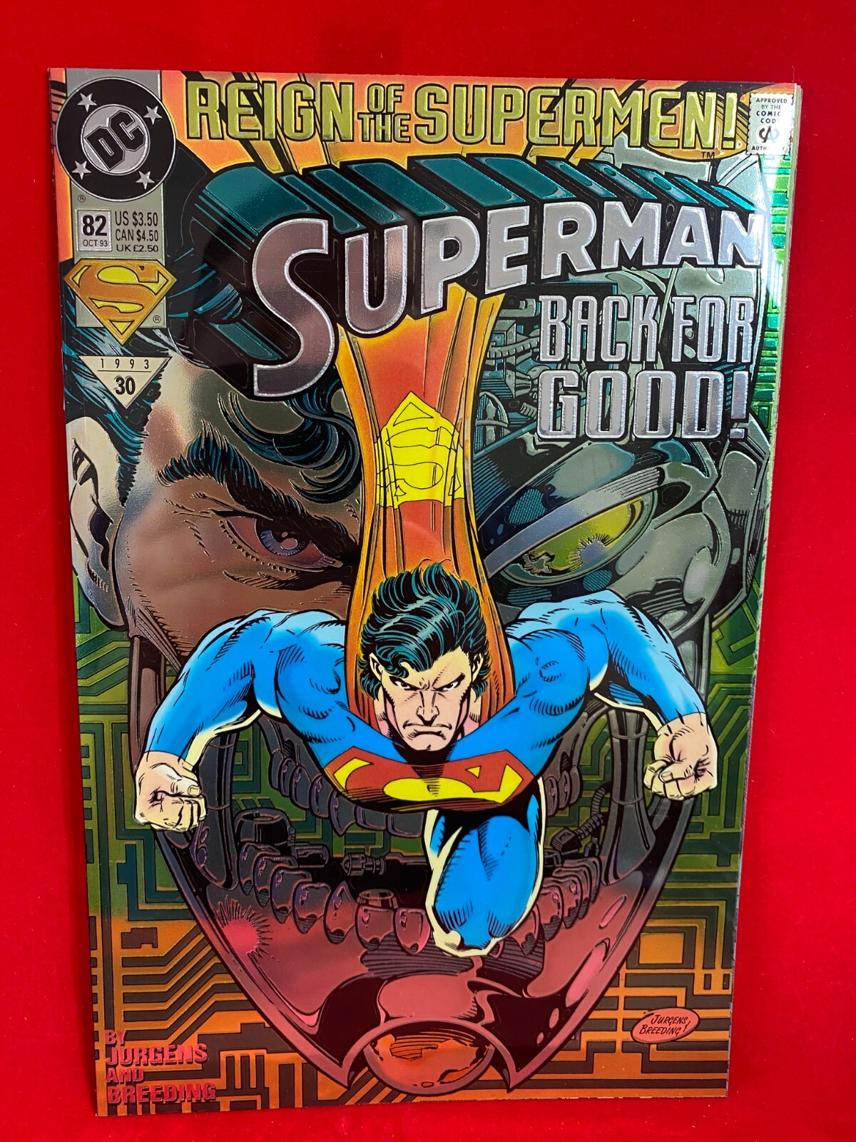 DC Comics SUPERMAN #82 Chromium Cover 1993 Reign of the