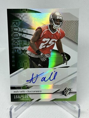 2008 SPx AQIB TALIB Rookie Signatures Auto #'d 158/199 RC Autograph Bucs