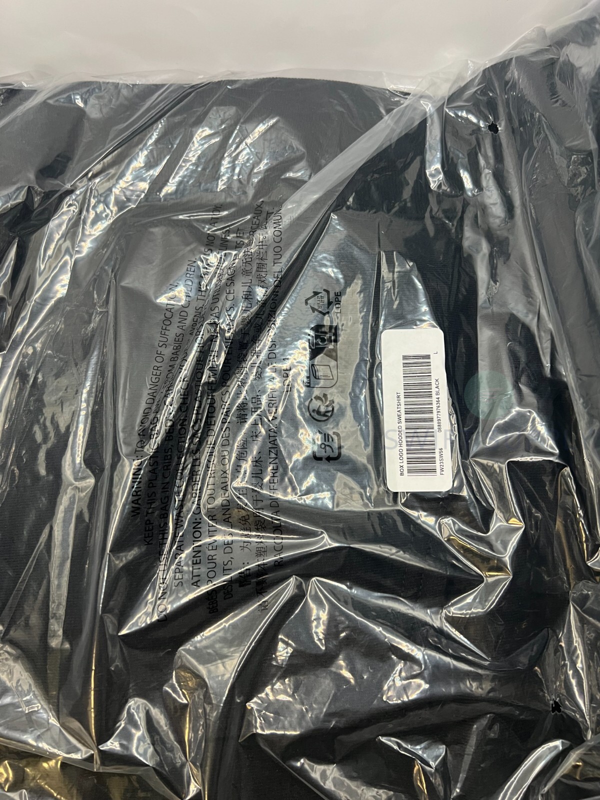 Pre-owned Supreme Large  Box Logo Hooded Sweatshirt Black Fw23 Bogo Hoodie In Hand