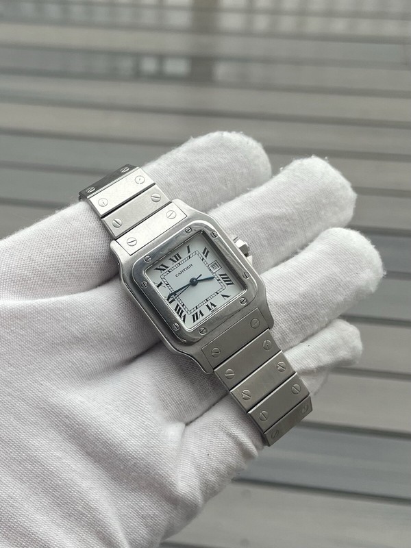 Cartier Santos Automatic 29mm Stainless Steel 2960 Watch w/Box &