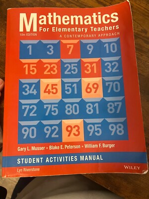 Mathematics for Elementary Teachers: a Contemporary Approach 10e Student...