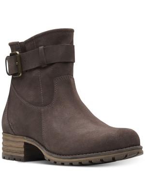 

CLARKS Женские бежевые ремешки Merana Amber Кожаные ботильоны с круглым носком на блочном каблуке, Бежевый, 26137234