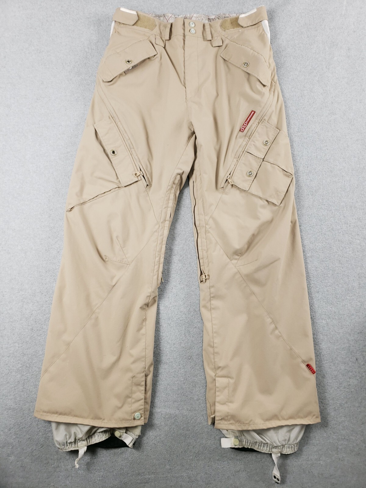 Foursquare Snow Pants Size Medium (34x30) Beige 8K Shell System Winter