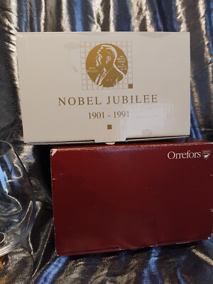 Extremely rare! Orrefors - Nobel - Cognac glass gold 31 cl (x2)