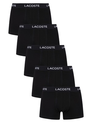 

Мужские повседневные плавки Lacoste, 5 шт., черные, Черный, 5H5203-00-031