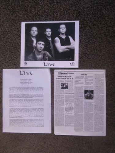 LIVE (ED KOWALCZYK) "THE DISTANCE TO HERE" 1999 MCA/RADIOACTIVE PRESS KIT W/PIC!