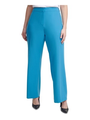 

CALVIN KLEIN Женские синие эластичные брюки прямого кроя со средней посадкой Slim Fit Plus, Синий, X0JPL841
