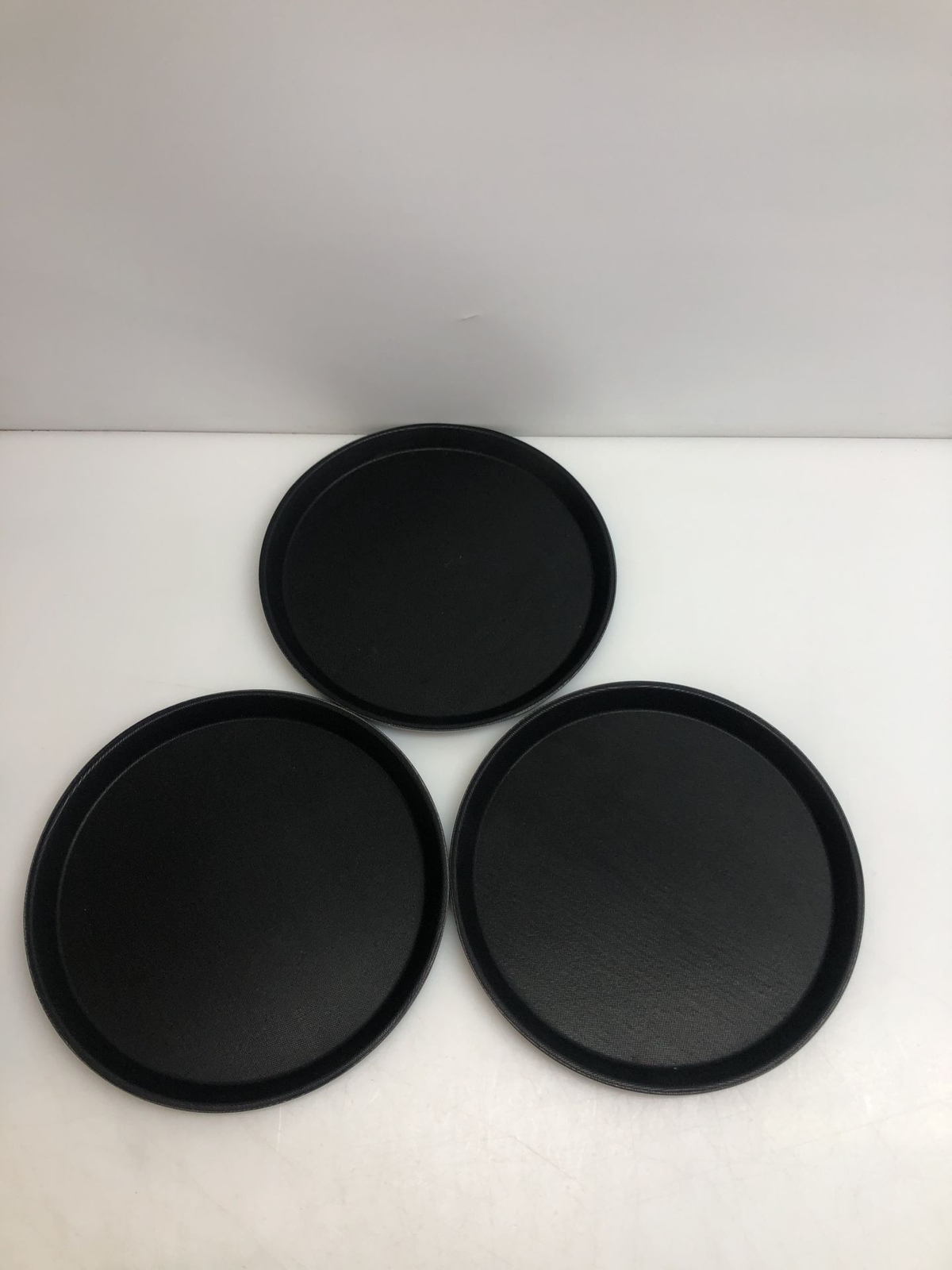 Vassoi Antiscivolo Rotondi Per Bar E Ristorante - Set Da 3, Nero, Ø 28 Cm - Ideali Per Casa E Eventi - Foto 5