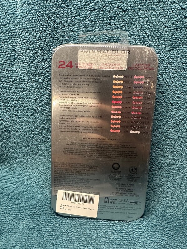 Prismacolor Premier 24 Count Colored Pencils New In Tin Unopened