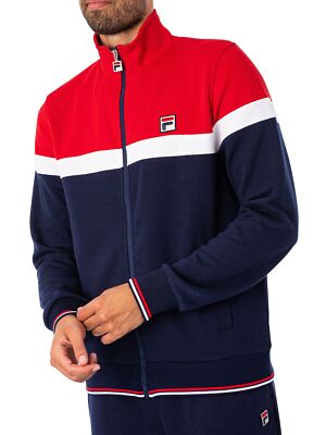 

Мужская спортивная куртка Fila Umar Color Block, красная, Красный, S23MH028-410