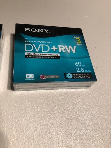 2 Pair 3 Pack Sony Handycam DVD+RW 60 Min 2.8 GB Double Sided