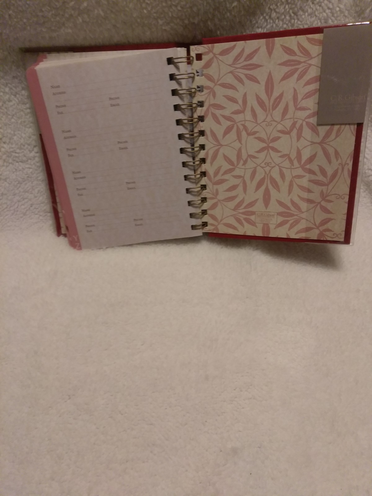 C.R Gibson Address book Heritage Classic red
