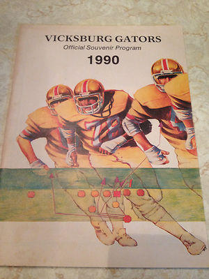 VICKSBURG GATORS MS high school Souvenir football program 1990-91 vtg Coke ad