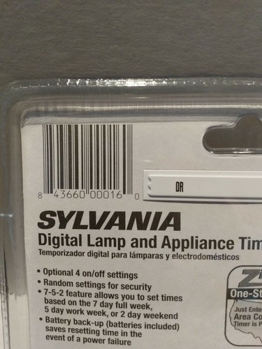 Sylvania Digital Lamp Appliance Timer Model SA 140 Random Security Settings