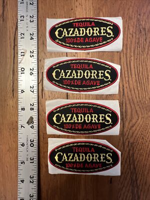 Lot Of 4 PATCH STICKER STICK ON TEQUILA CAZADORES 100% DE AGAVE