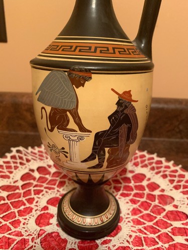 Vintage Hand-painted?? Greek Decorative Vase 13”