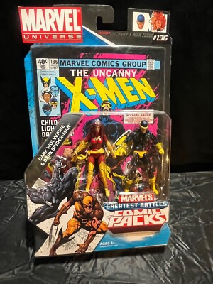 Marvel Universe Greatest Battles Comic Packs Cyclops & Dark Phoenix NIB MISPRINT
