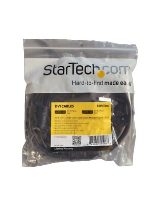 Startech.com 10ft/3m DVI-D Single Link Video Cable 19-pin Male to Male DVIDSMM10
