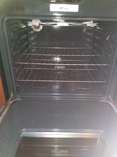 GE electric black range