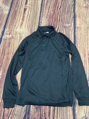 CornerStone Select Black Lightweight Snag-Proof Long Sleeve Polo (S)