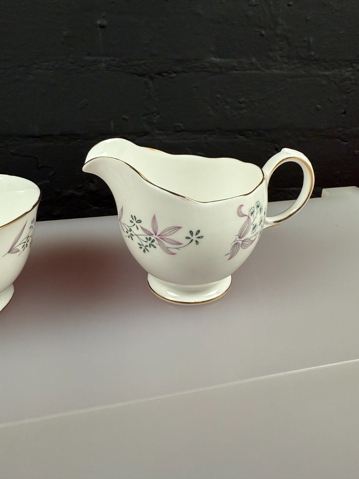 Colclough Adam 8366 Milk / Cream Jug 9.5 cm High and Open Sugar Bowl Set