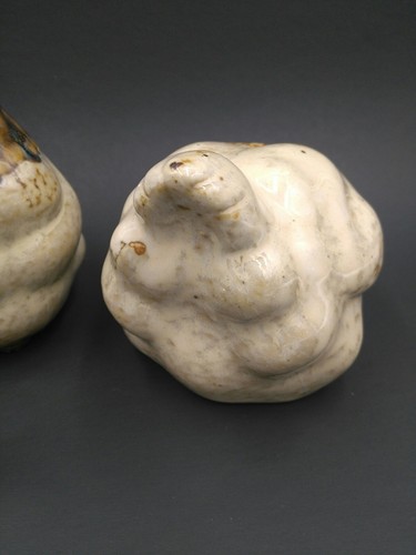 CHICKEN ROOSTER & HEN CERAMIC FIGURINES Rustic Farmhouse Country SET OF 2