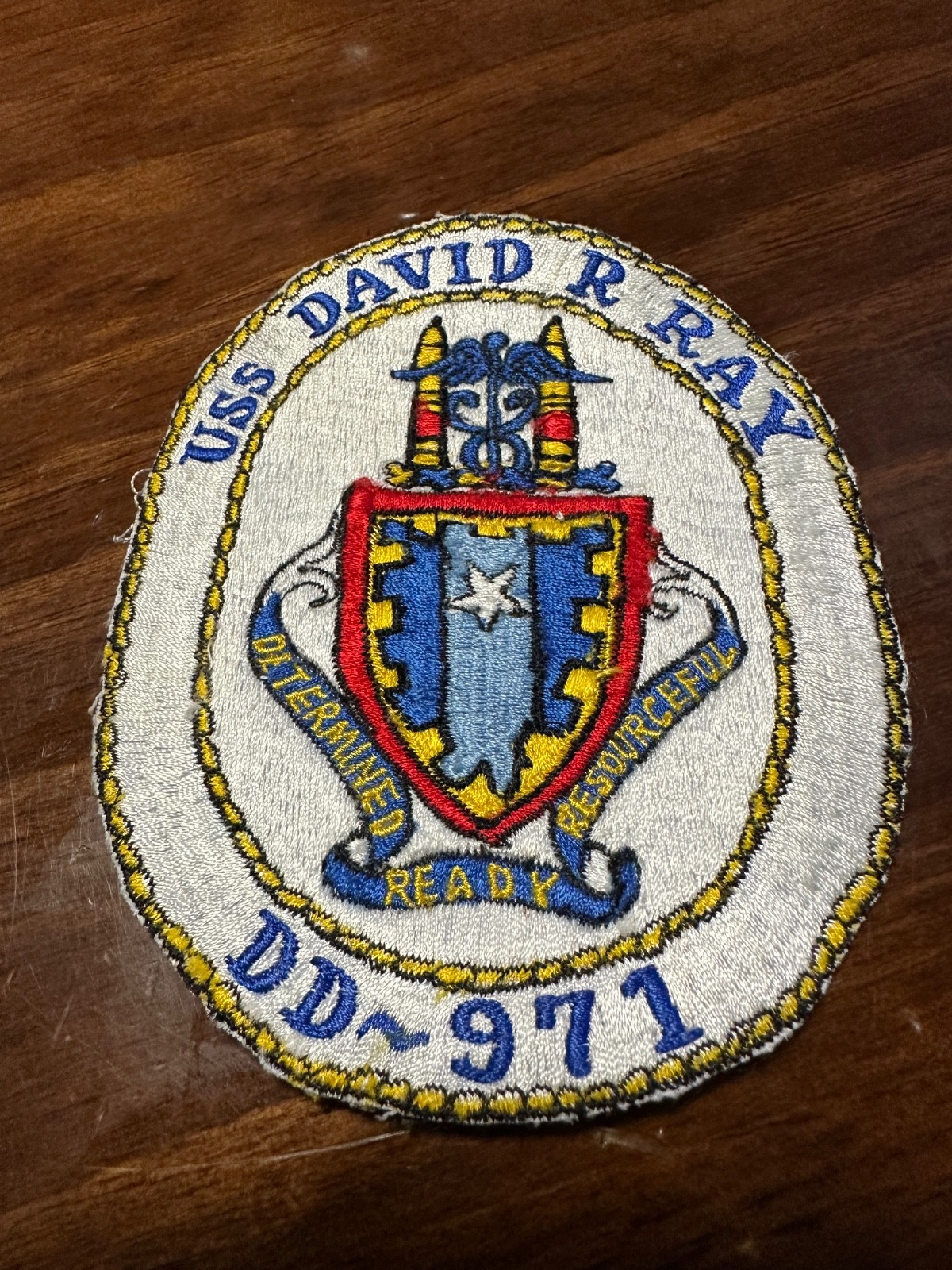 Vintage US Navy USS David R. Ray DD-971 Ship Patch